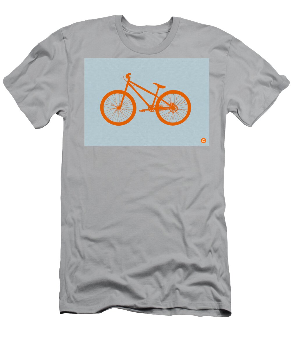 Bicycle T-Shirt featuring the digital art Orange Bicycle by Naxart Studio