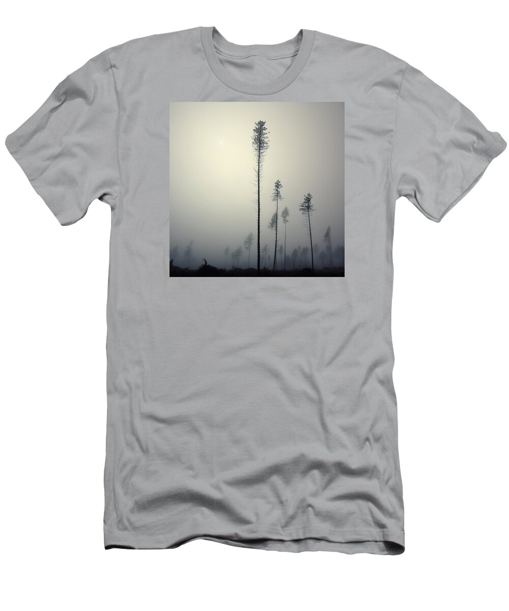 Mist T-Shirt featuring the photograph Out of the Gray Ashes by Michal Karcz