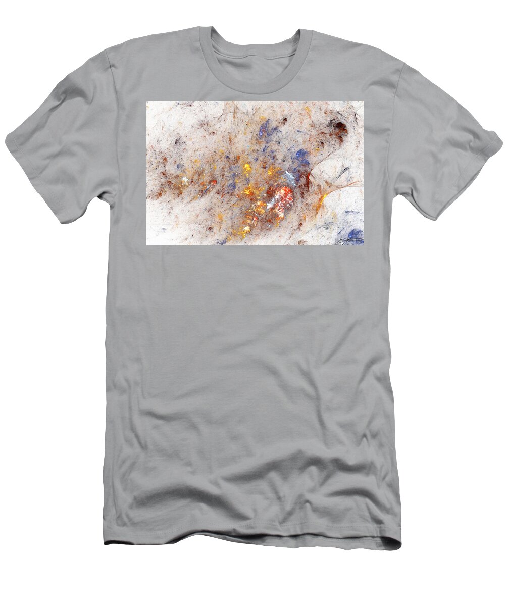 Abstract T-Shirt featuring the digital art Paean To Pollack by Casey Kotas
