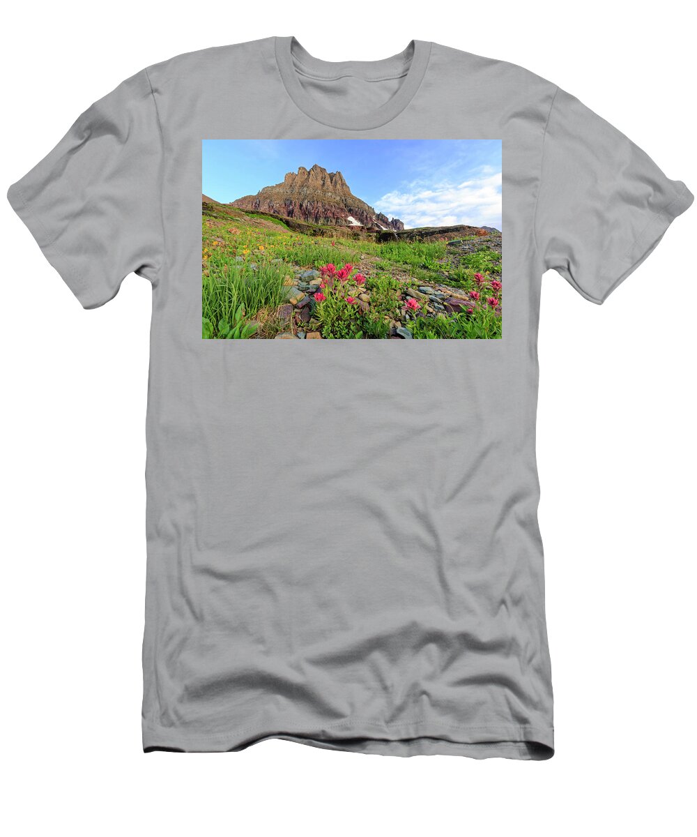Clements Mountain T-Shirt featuring the photograph Paintbrush on the slope of Clements Mountain by Jack Bell