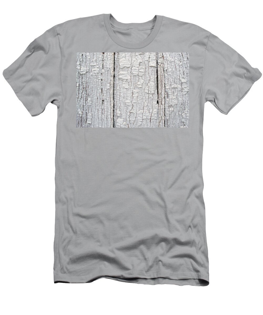 Abstract T-Shirt featuring the photograph Painted Aged Wood by John Williams