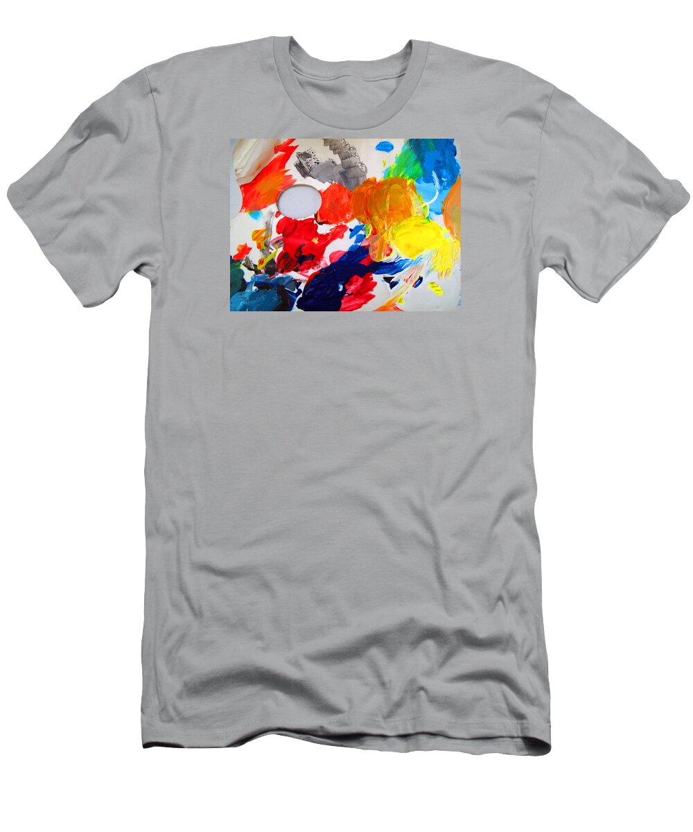 Abstract T-Shirt featuring the photograph Palette by Barbara McDevitt