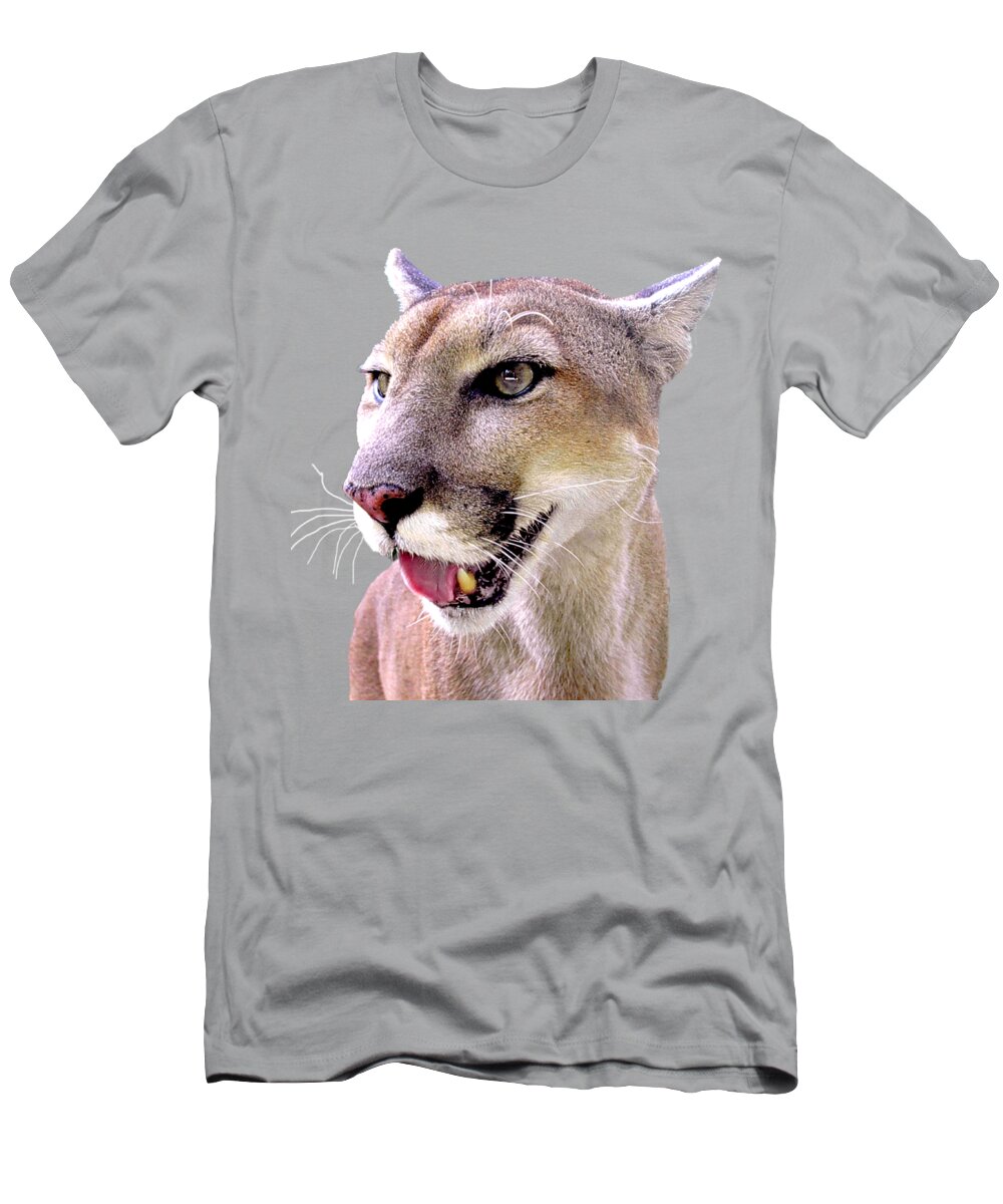 Panther T-Shirt featuring the photograph Panther Portrait Transparent by Sabrina Wheeler