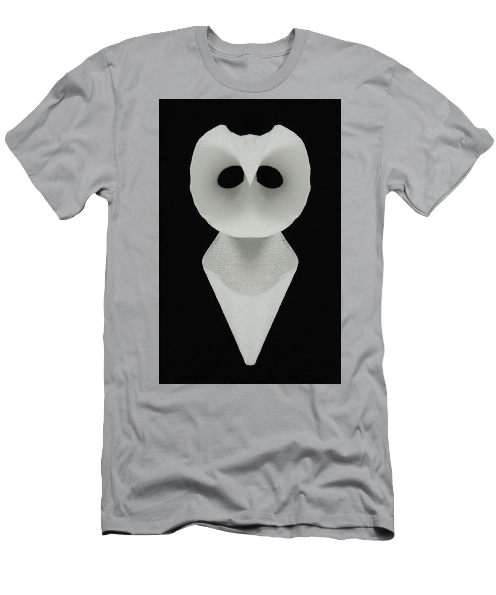Paper Towel T-Shirt featuring the sculpture Paper Owl by Rein Nomm