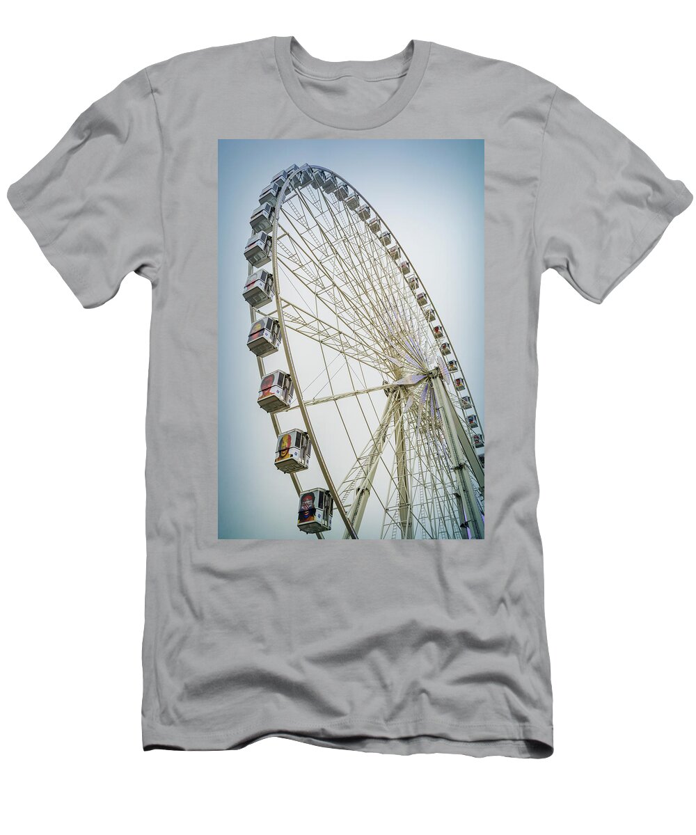 Joan Carroll T-Shirt featuring the photograph Paris Observation Wheel by Joan Carroll