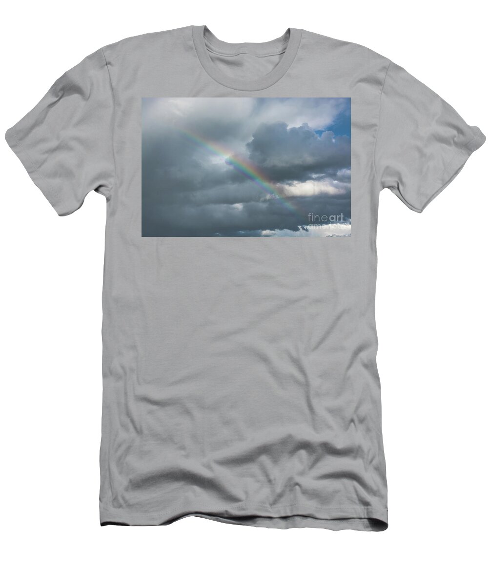 Moody T-Shirt featuring the photograph Partial Rainbow by Cheryl Baxter