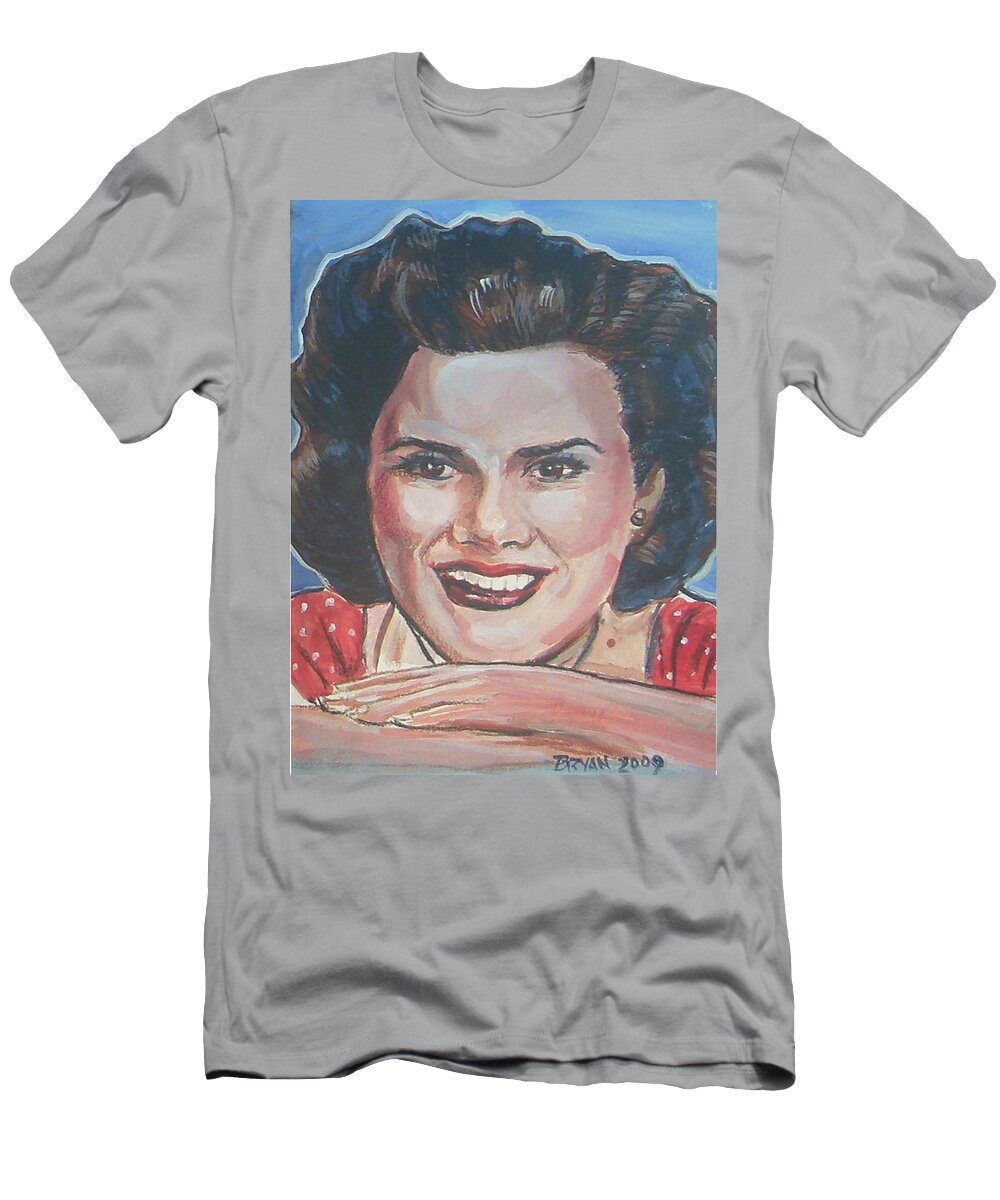 Patsy Cline T-Shirt featuring the painting Patsy Cline by Bryan Bustard