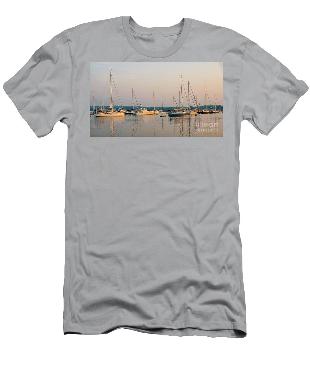 Atlantic T-Shirt featuring the photograph Peaceful Anchorage by Joe Geraci
