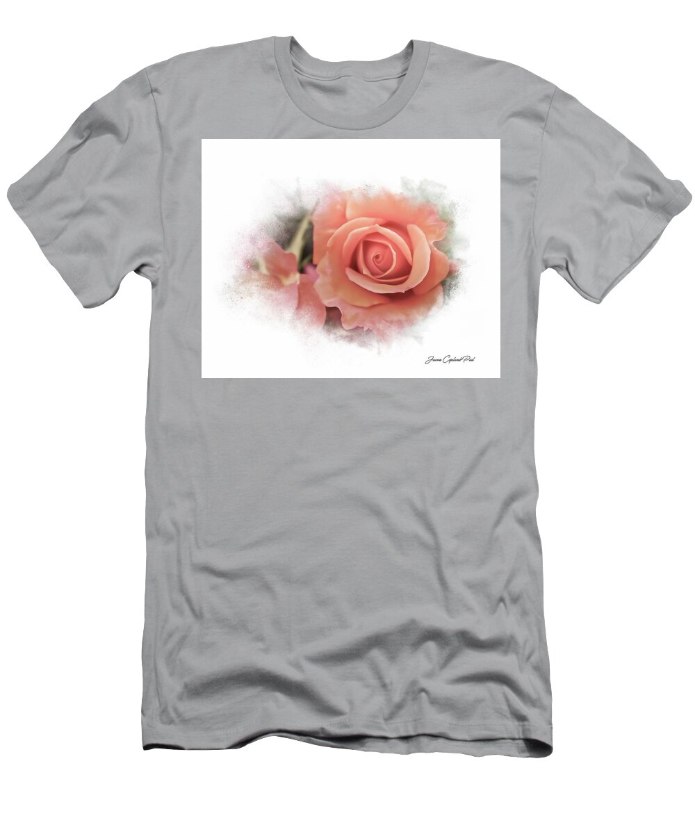 Peach Rose T-Shirt featuring the photograph Peach Perfection by Joann Copeland-Paul