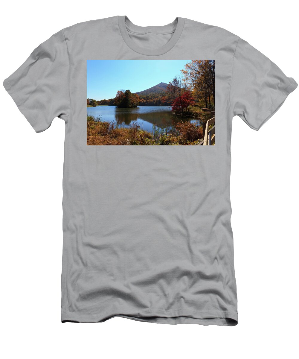 Peaks T-Shirt featuring the photograph Peaks of Otter Lake by Jill Lang