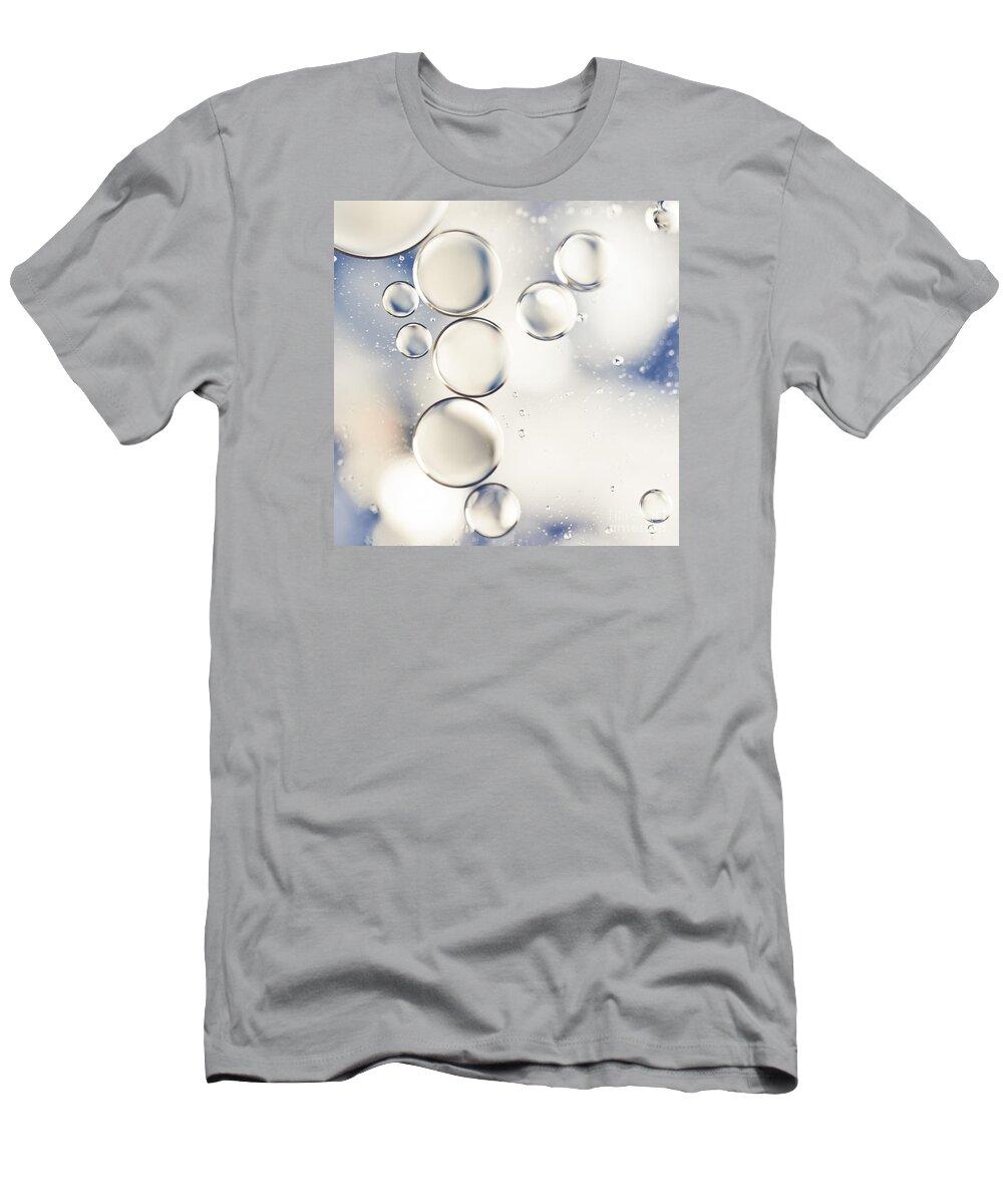 Water Droplets T-Shirt featuring the photograph Pearlescent Water Droplets by Sharon Mau