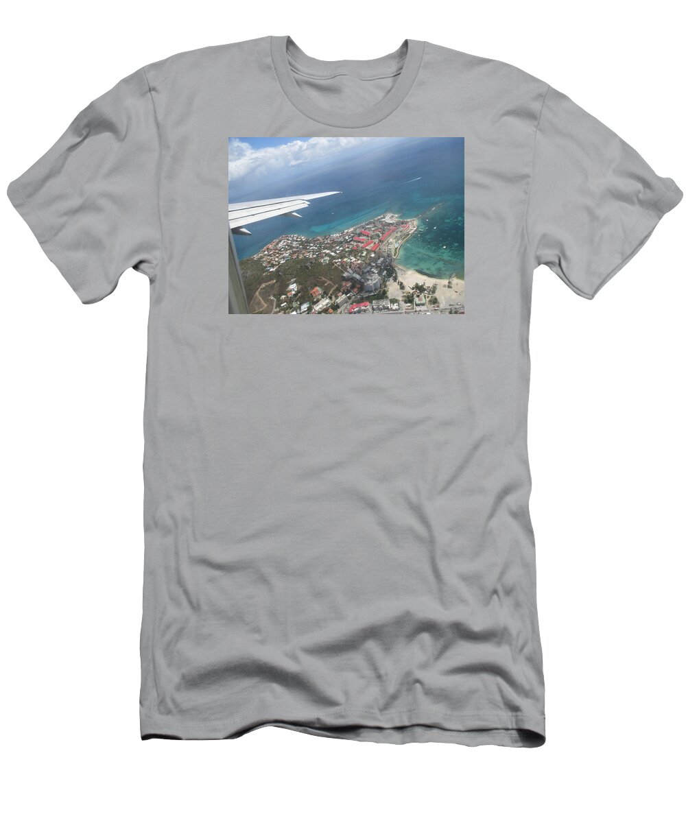 Pelican Key T-Shirt featuring the photograph Pelican Key St Maarten by Christopher J Kirby