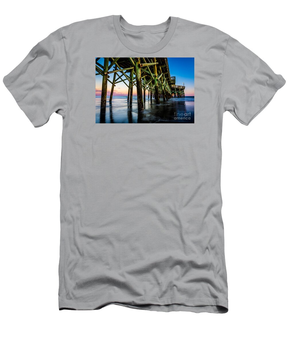 Pier T-Shirt featuring the photograph Pier Perspective by David Smith