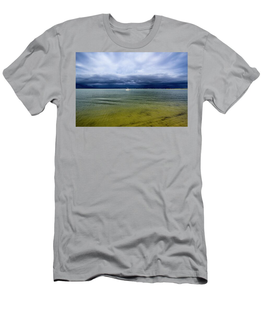 Pike's T-Shirt featuring the photograph Pike's Beach Storm Approaching by Robert Seifert
