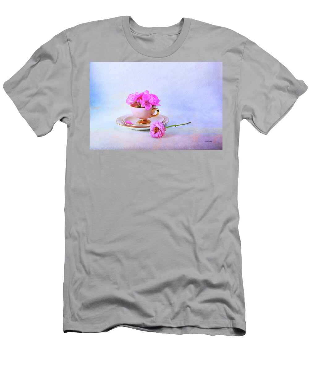 Rose T-Shirt featuring the photograph Pink Attitude by Randi Grace Nilsberg