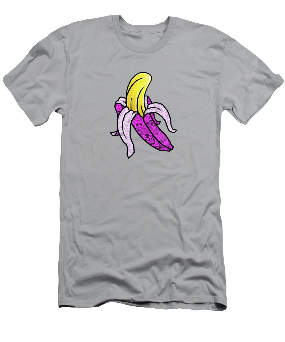 Banana T-Shirt featuring the digital art Pink Banana by Andre Koekemoer