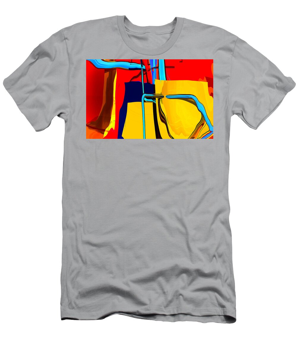 Abstract T-Shirt featuring the digital art Pipe Dream by Richard Rizzo