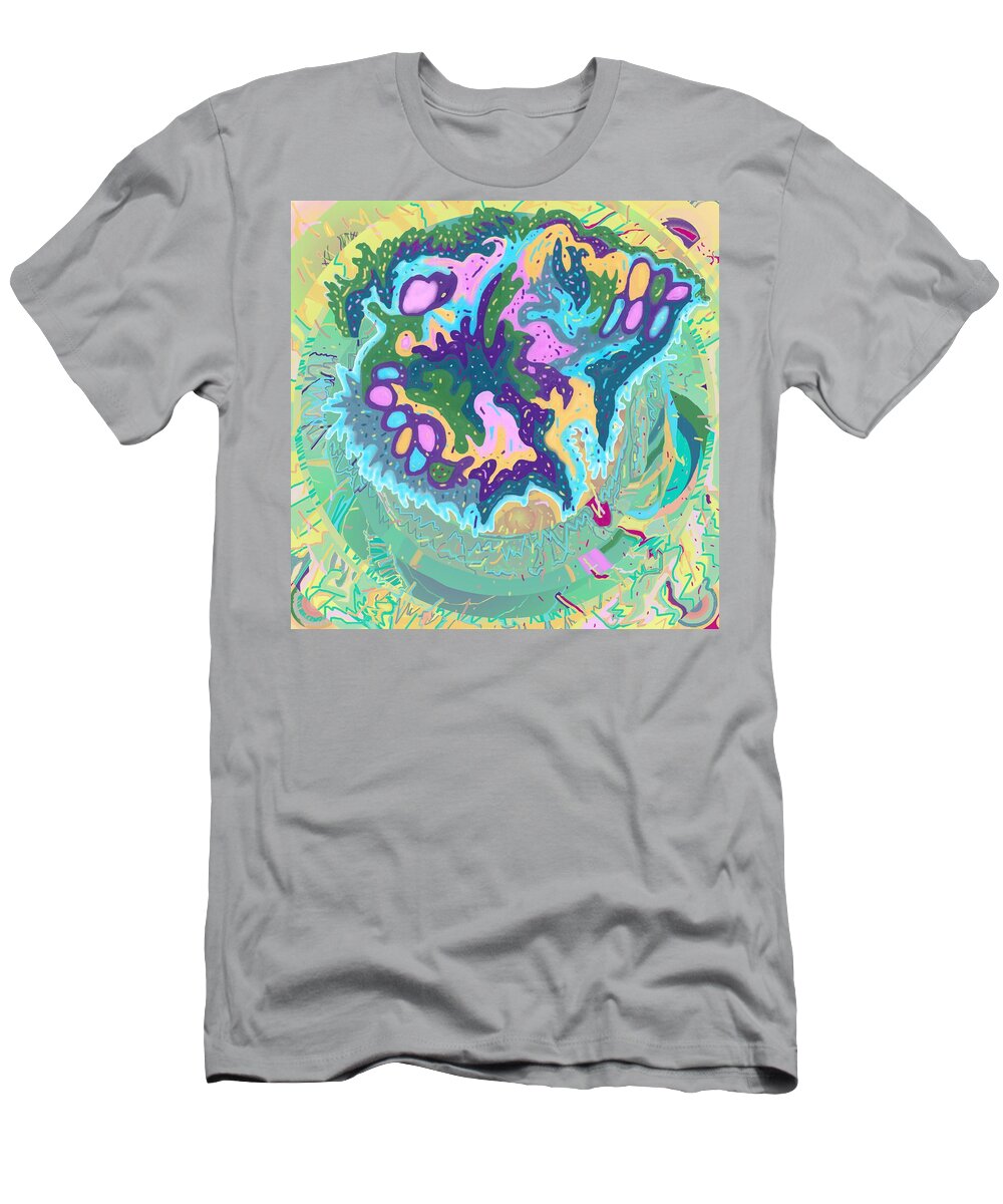 Pleasure T-Shirt featuring the digital art Pleasure Island by Julia Woodman