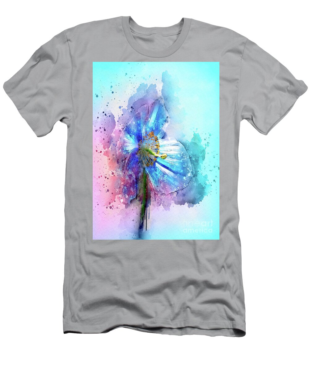Svetlana Sewell T-Shirt featuring the painting Poppy Art by Svetlana Sewell
