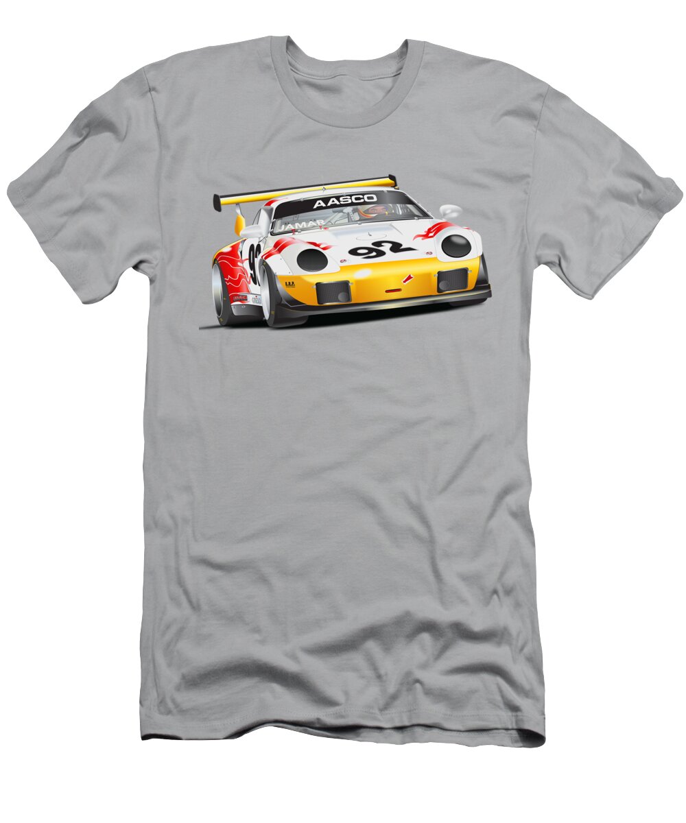 Porsche 991 Turbo T-Shirt featuring the digital art Porsche 911 Turbo custom by Alain Jamar