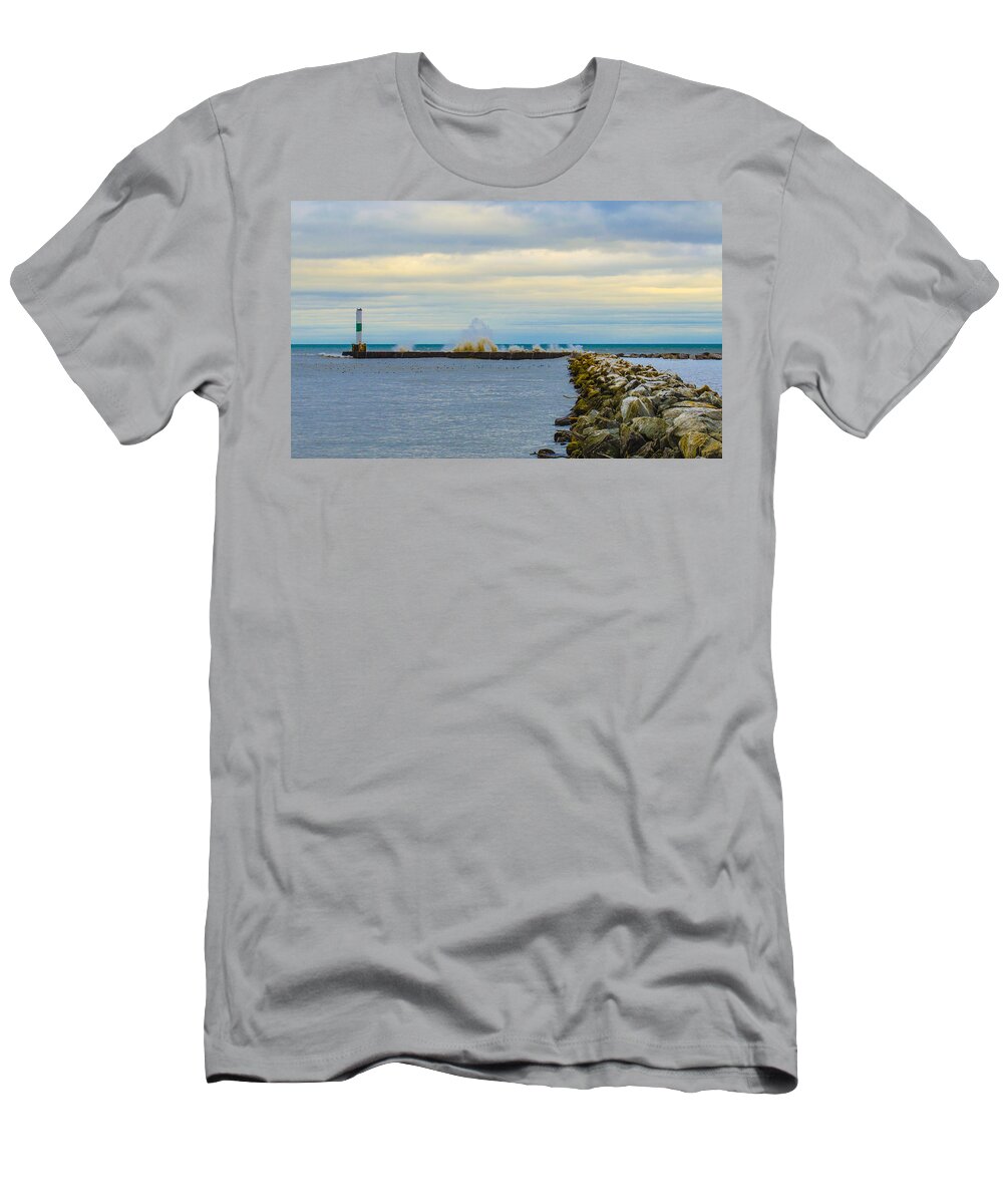 Port Washington Light T-Shirt featuring the photograph Port Washington Light 1 by Deborah Smolinske