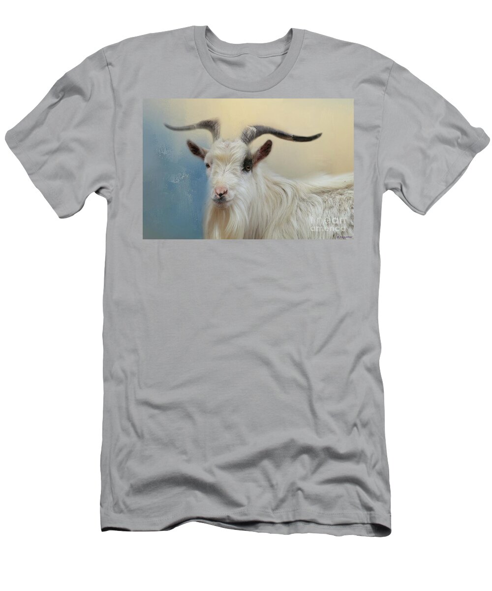 Wild Goat T-Shirt featuring the photograph Portrait of a Wild Goat by Eva Lechner