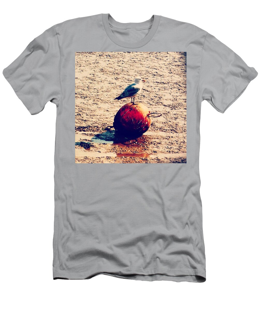 Beautiful T-Shirt featuring the photograph Posh Bird Dont Want To Get Wet Feet by Richard Atkin
