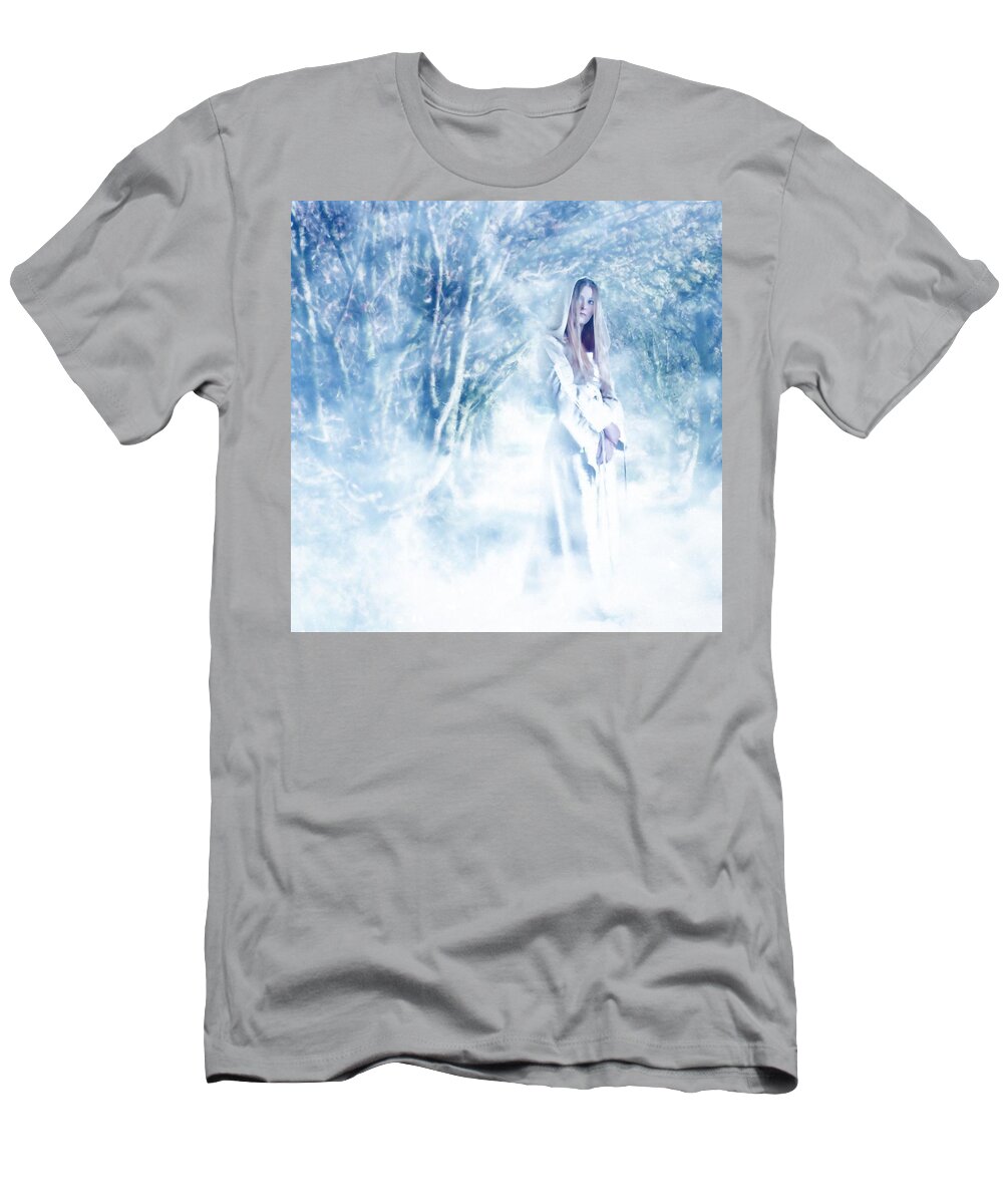 Woodland T-Shirt featuring the photograph Priestess by John Edwards