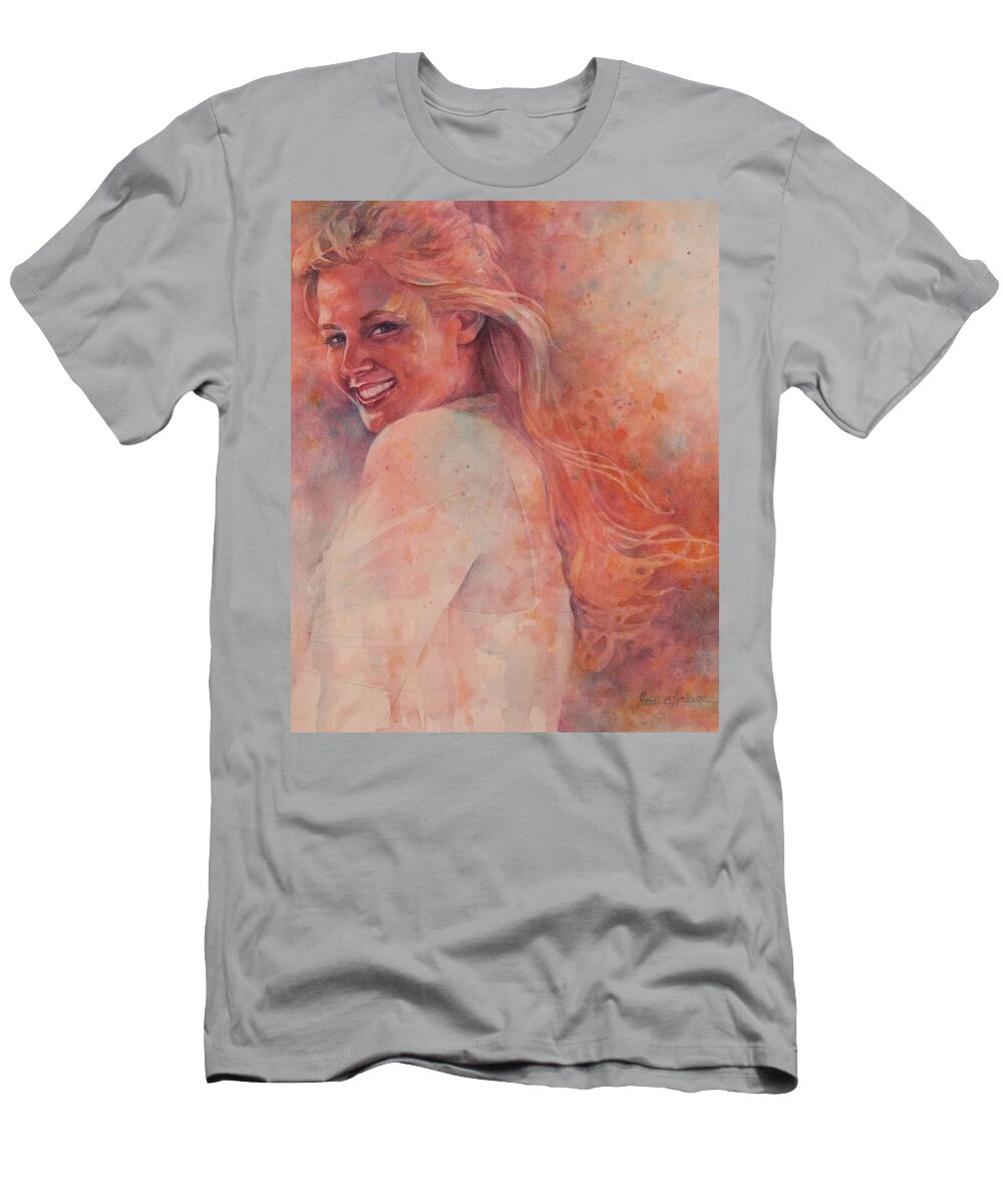 Girl T-Shirt featuring the painting Prom Day by Heidi E Nelson