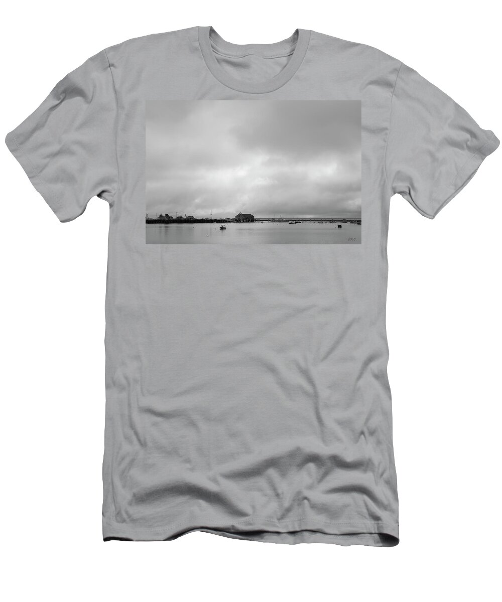Cape Cod T-Shirt featuring the photograph Provincetown Harbor II BW by David Gordon