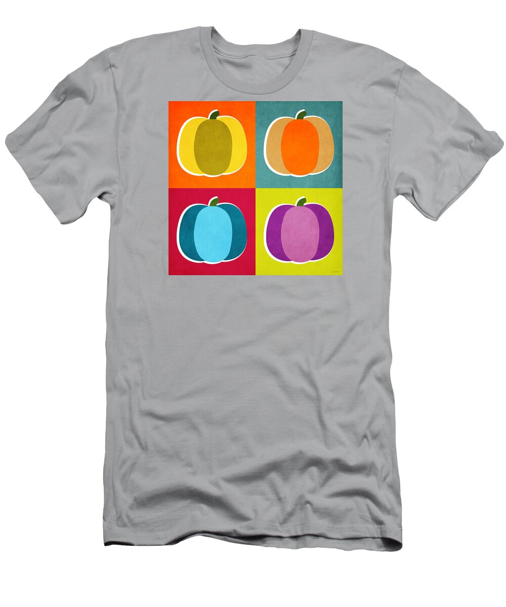 Pumpkins T-Shirt featuring the digital art Pumpkins- Pop Art by Linda Woods by Linda Woods