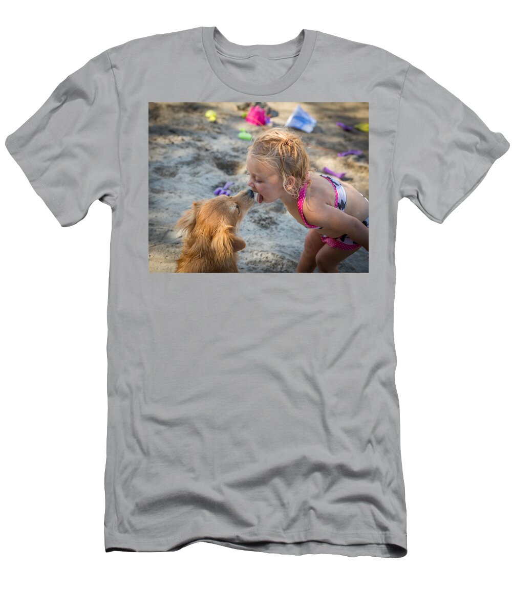 Girl T-Shirt featuring the photograph Puppy Love by Brad Stinson