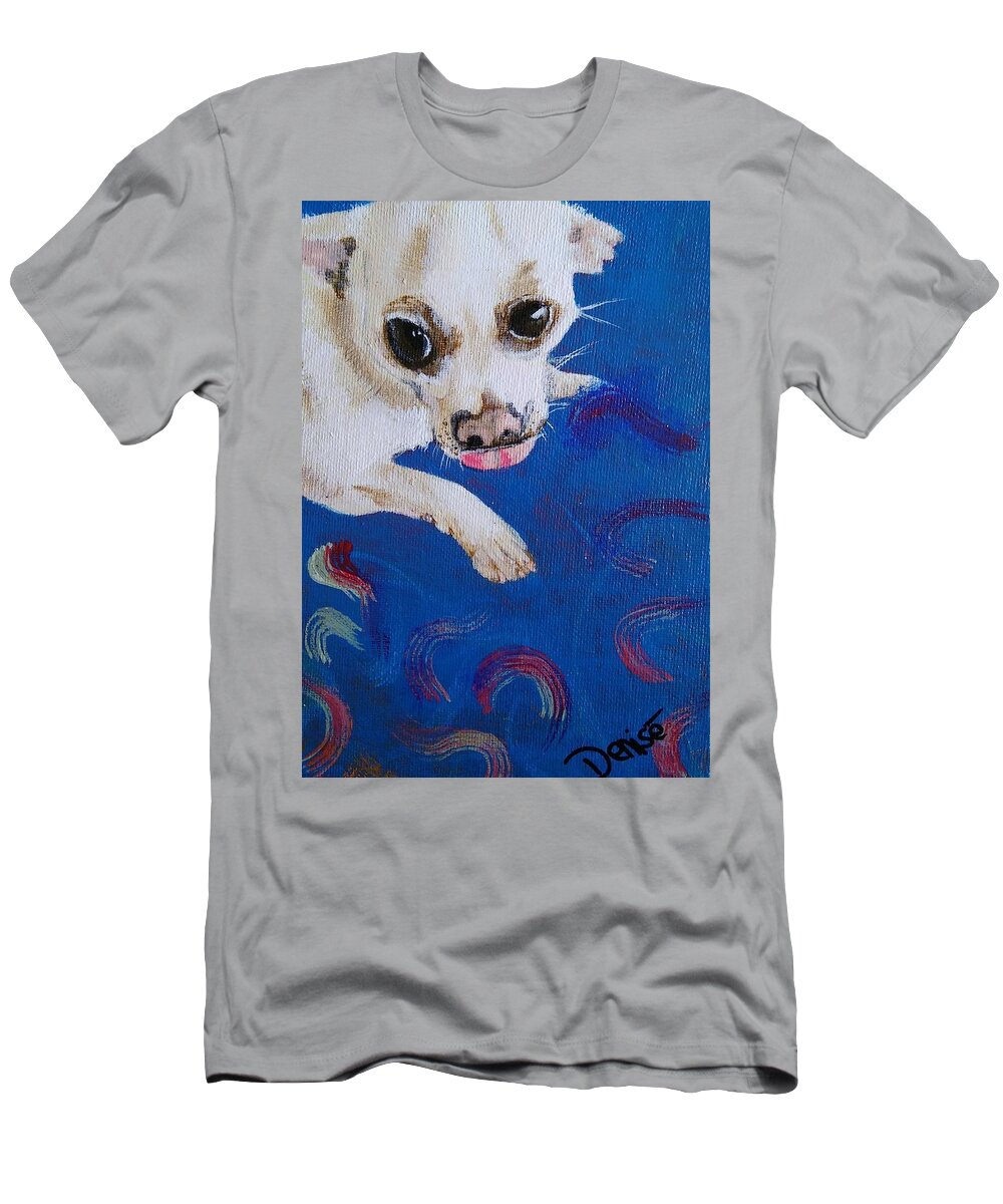 Chihuahua T-Shirt featuring the painting Puppy Sophie by Denise Hills