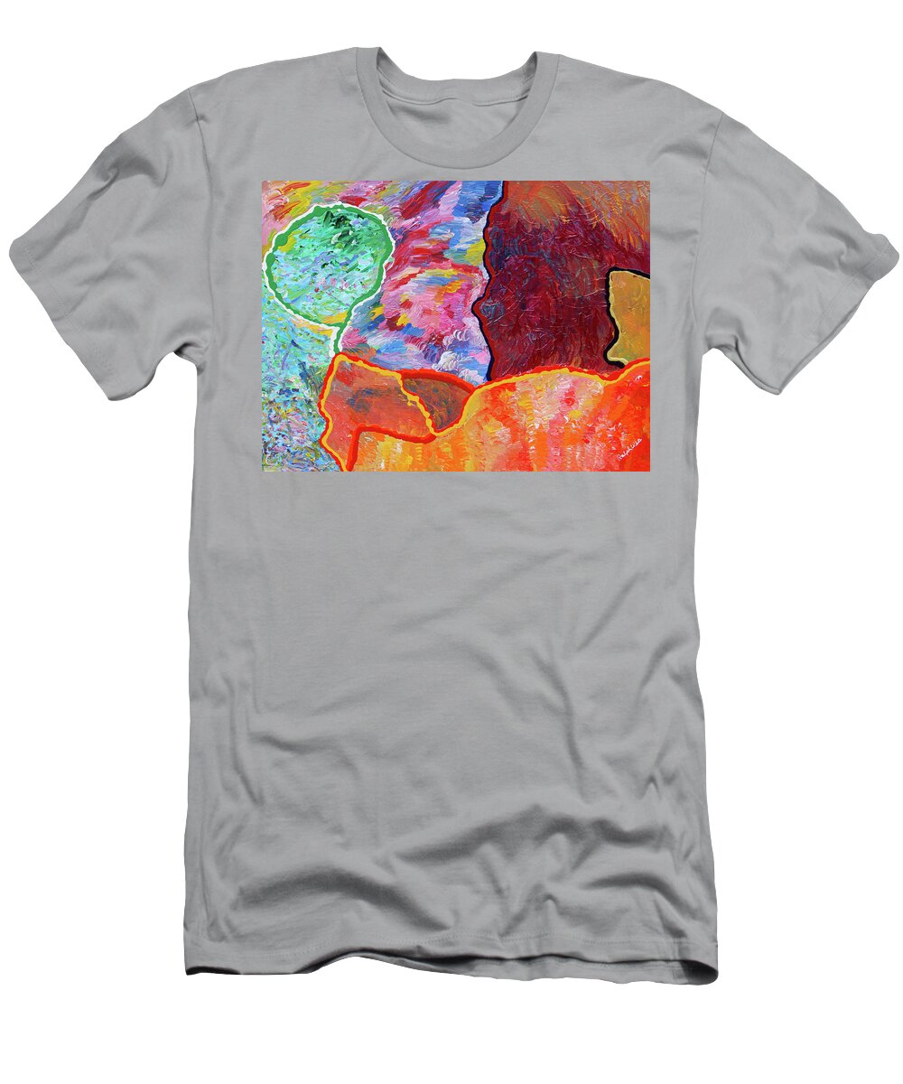 Fusionart T-Shirt featuring the painting Puzzle by Ralph White