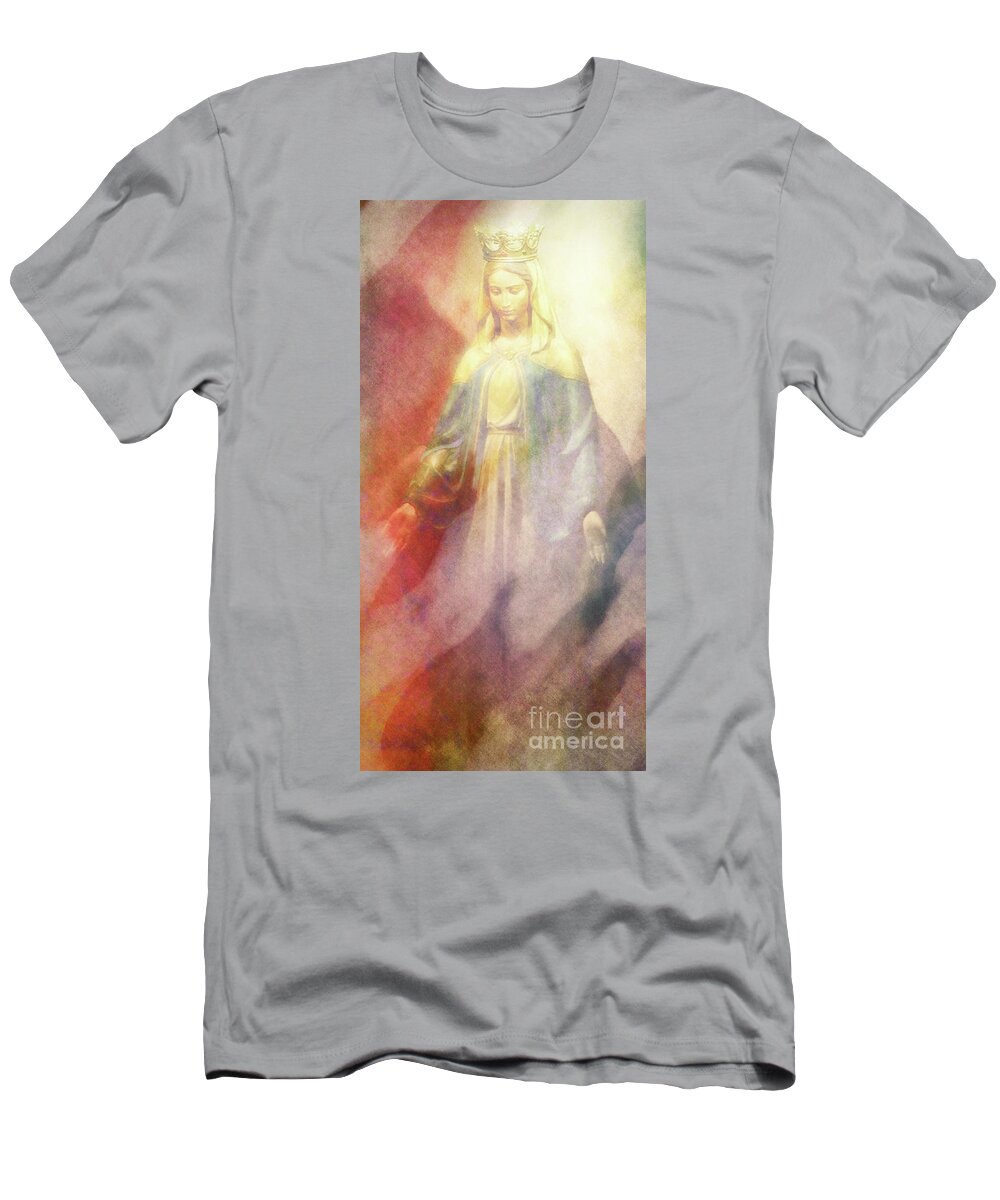 Queen Of Peace T-Shirt featuring the digital art Queen of Peace by Davy Cheng
