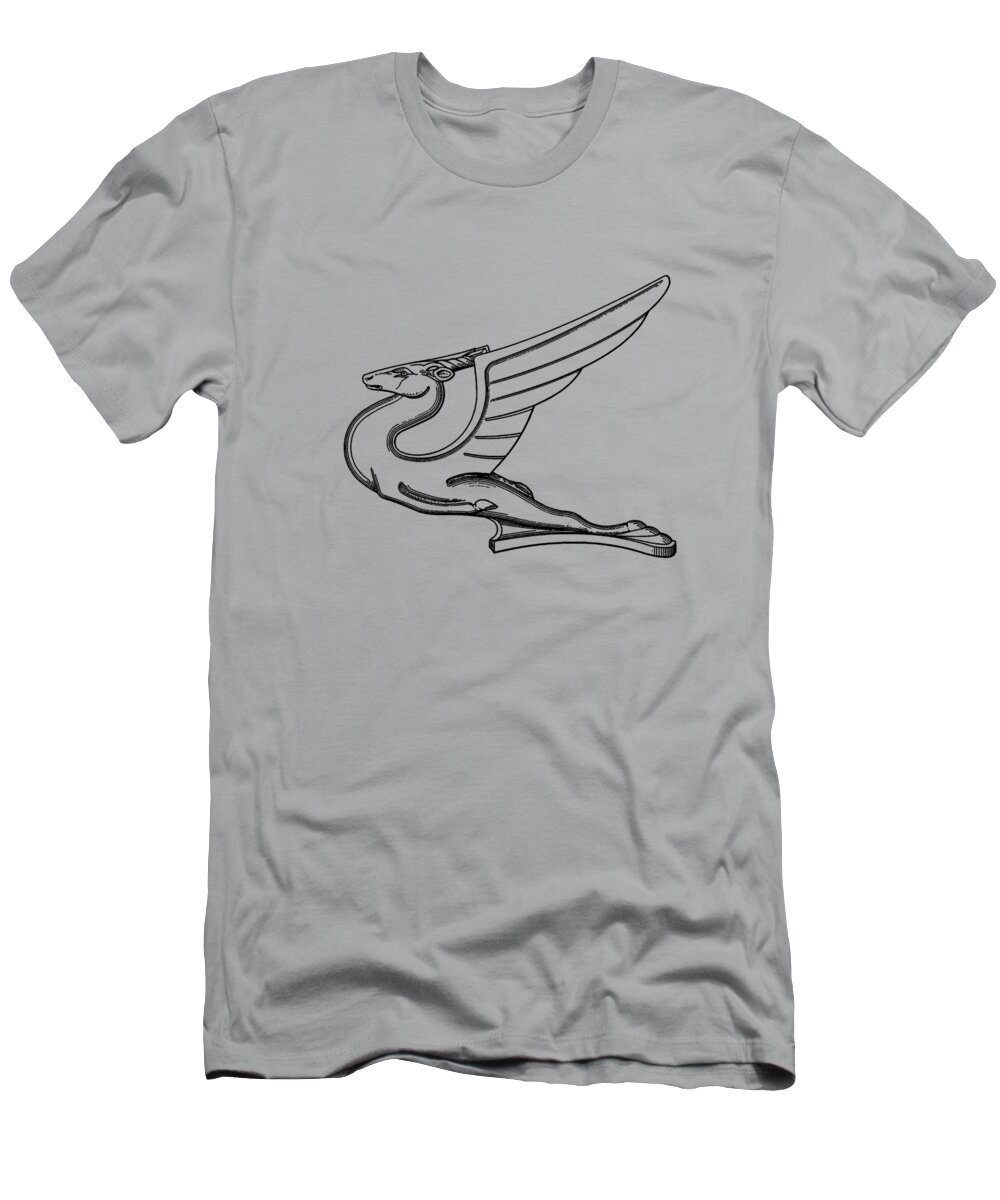 Hood Ornament T-Shirt featuring the photograph Radiator Ornament Patent 1934 by Mark Rogan