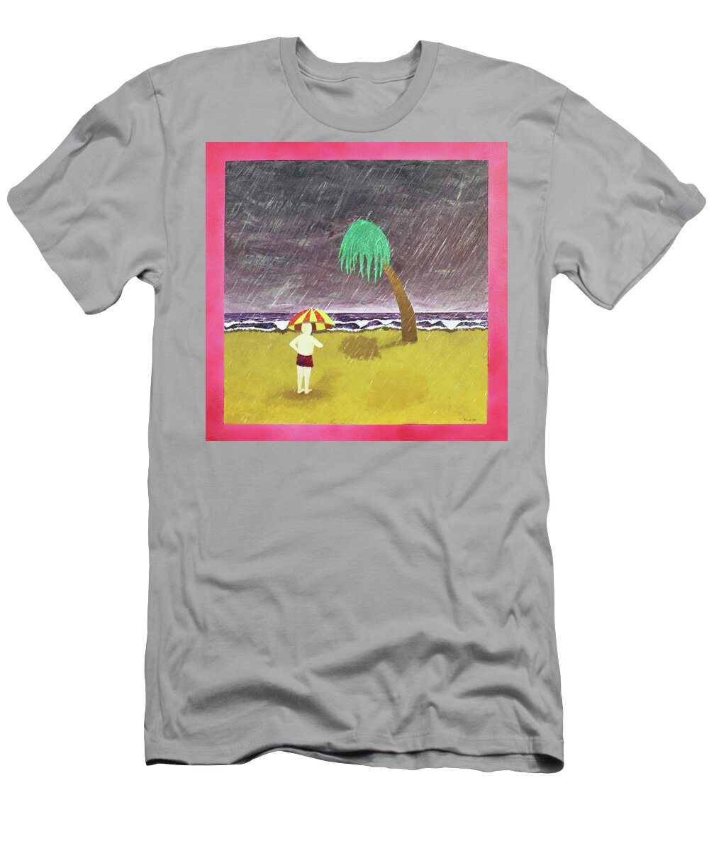 Rain T-Shirt featuring the painting Rain by Thomas Blood