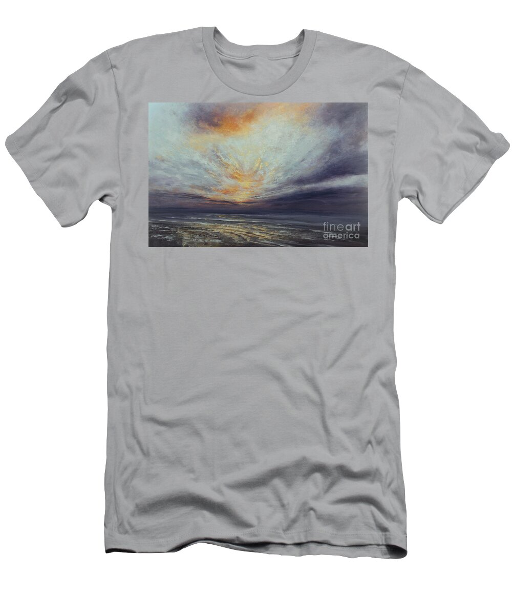 Sky T-Shirt featuring the painting Reaching Higher by Valerie Travers