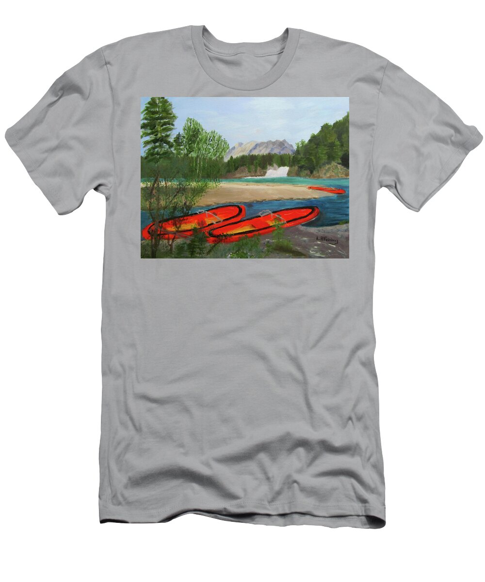 Landscape T-Shirt featuring the painting Ready to Ride by Linda Feinberg