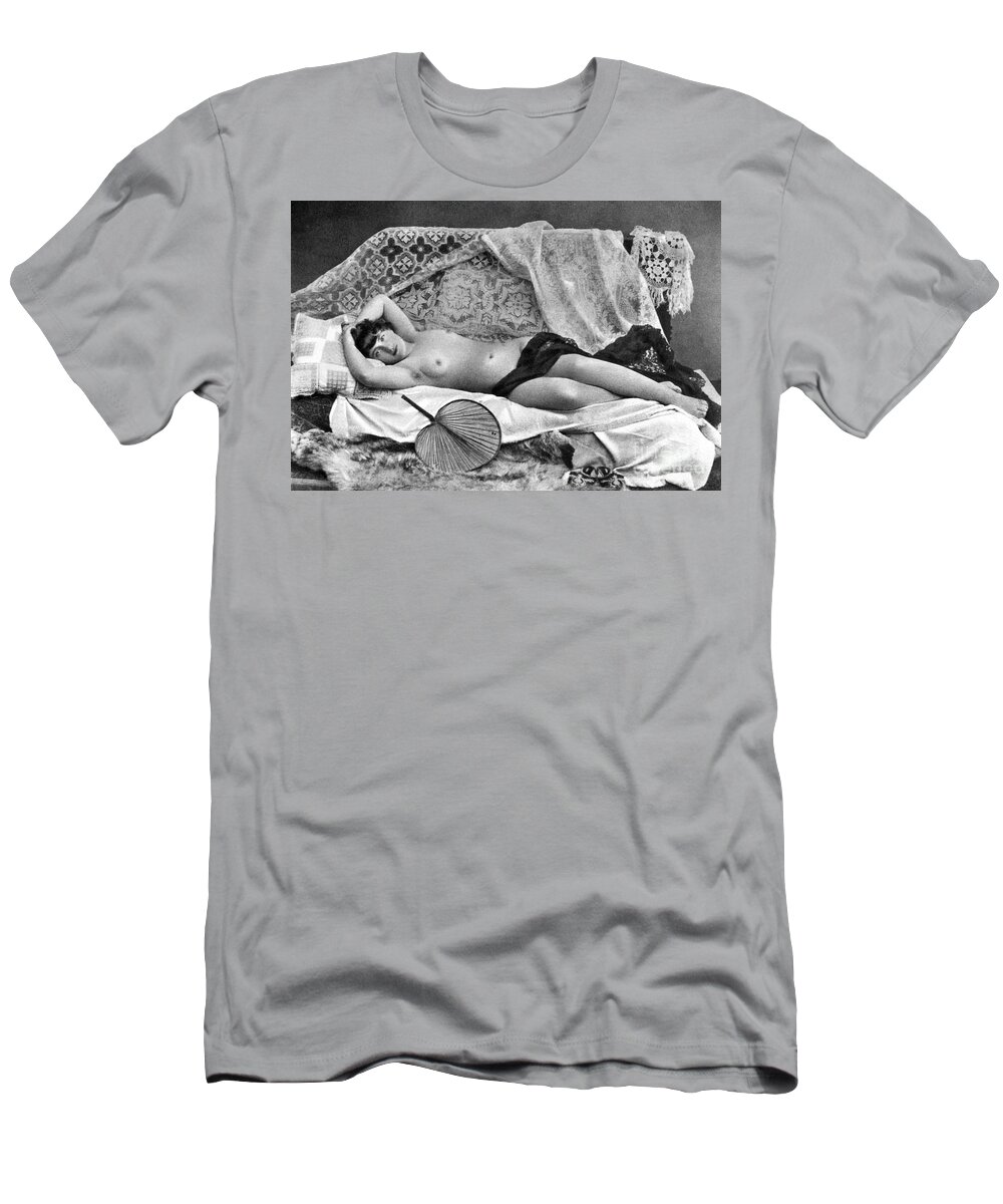  T-Shirt featuring the painting RECLINING NUDE, c1890 by Granger