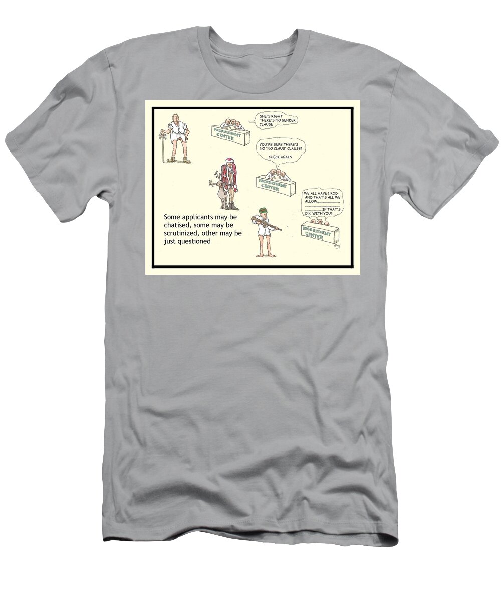  T-Shirt featuring the drawing Recruitment by R Allen Swezey