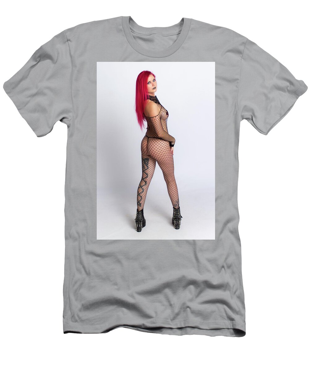 Alt T-Shirt featuring the photograph Red Head Boudoir by La Bella Vita Boudoir