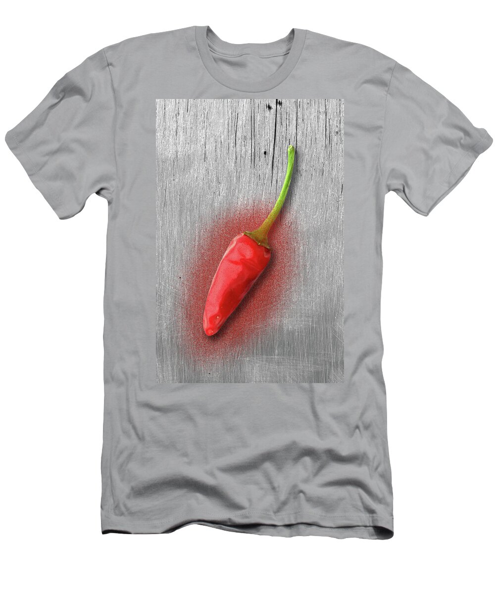 Background T-Shirt featuring the photograph Red pepper by Paulo Goncalves