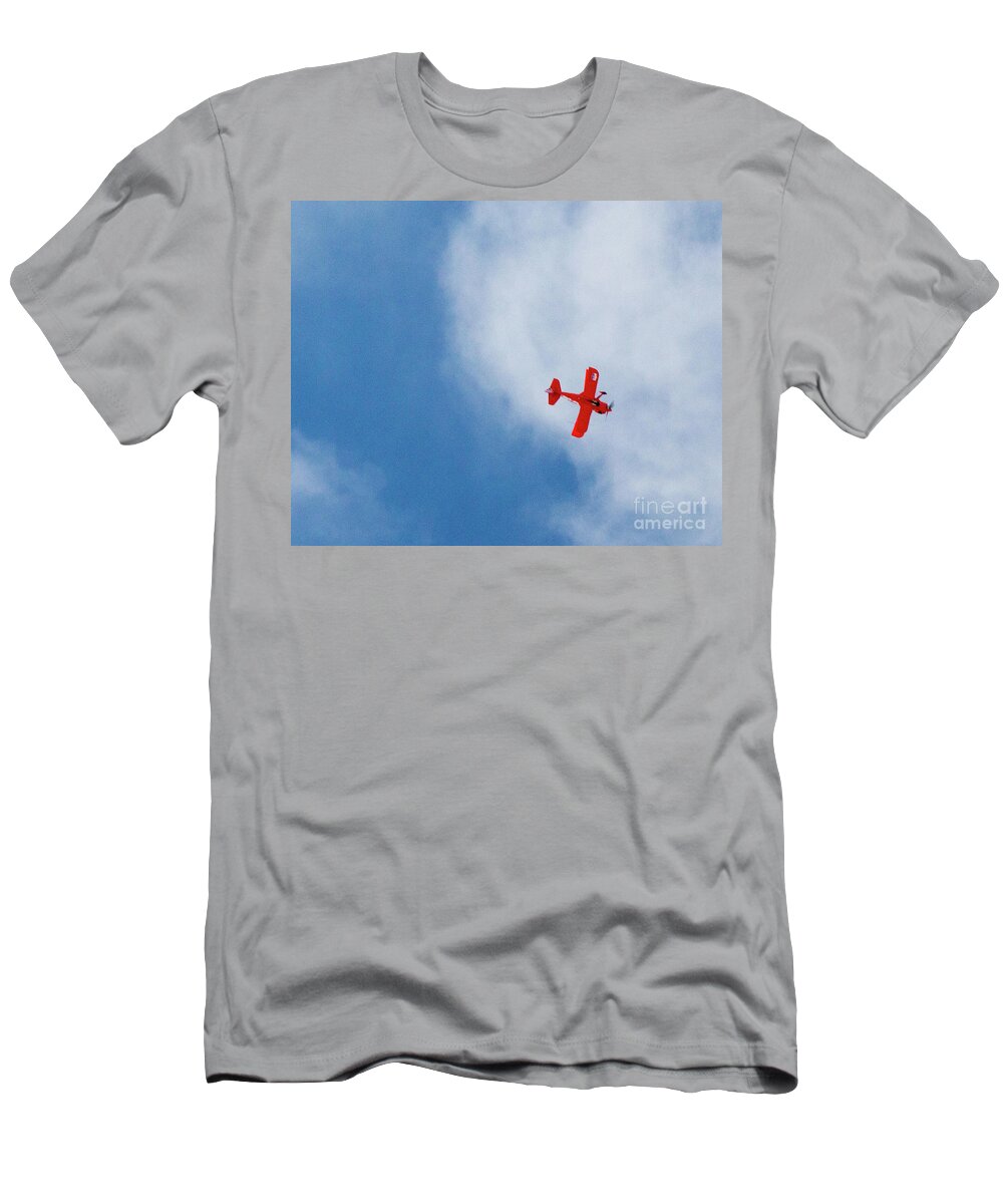 Planes T-Shirt featuring the photograph Red Plane by Cheryl Del Toro
