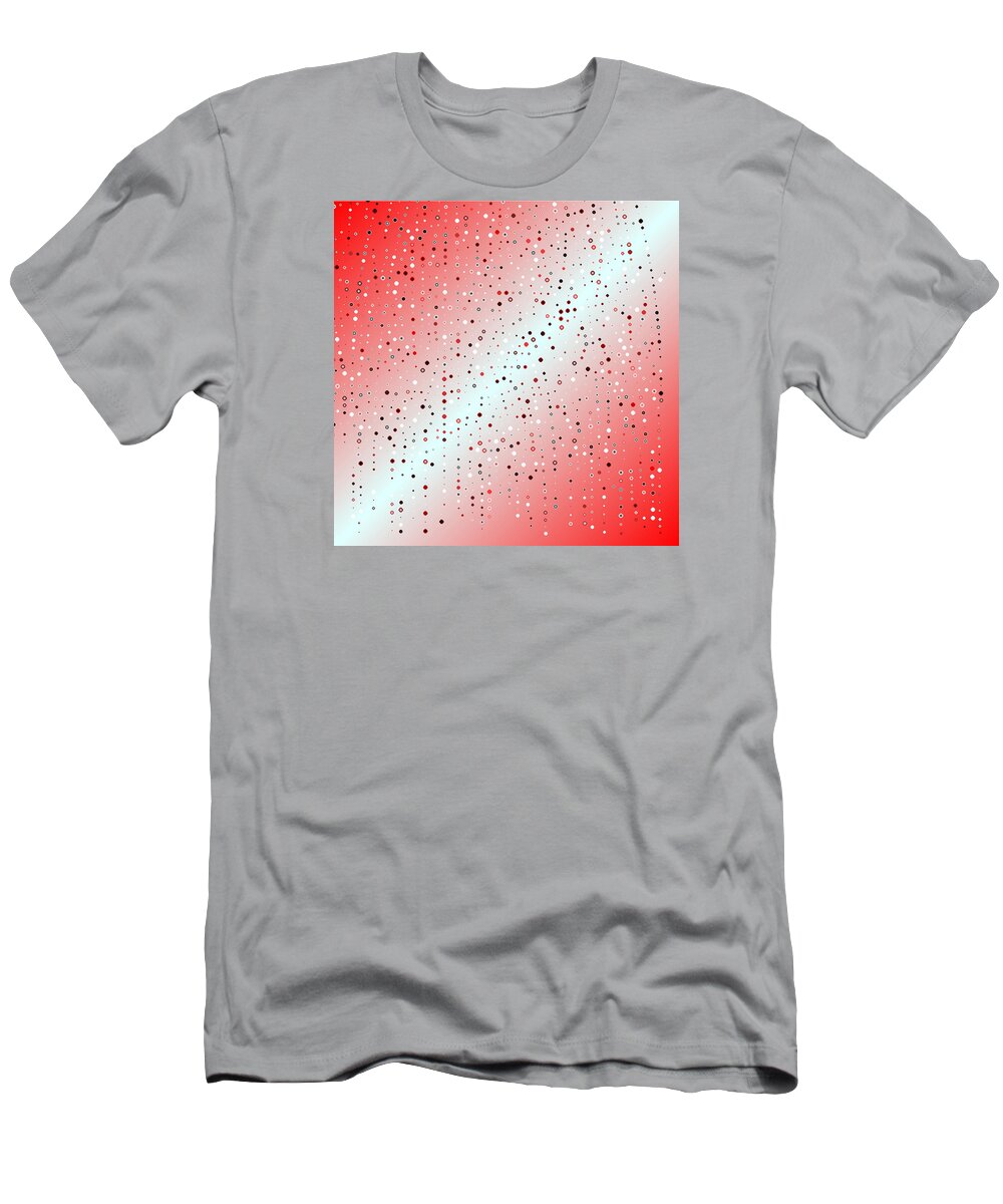 Rithmart Red Lines Gradient Brush Stroke White Pink Black Abstract Computer Digital Generated Smooth Beautiful Light Dark T-Shirt featuring the digital art Red.12 by Gareth Lewis