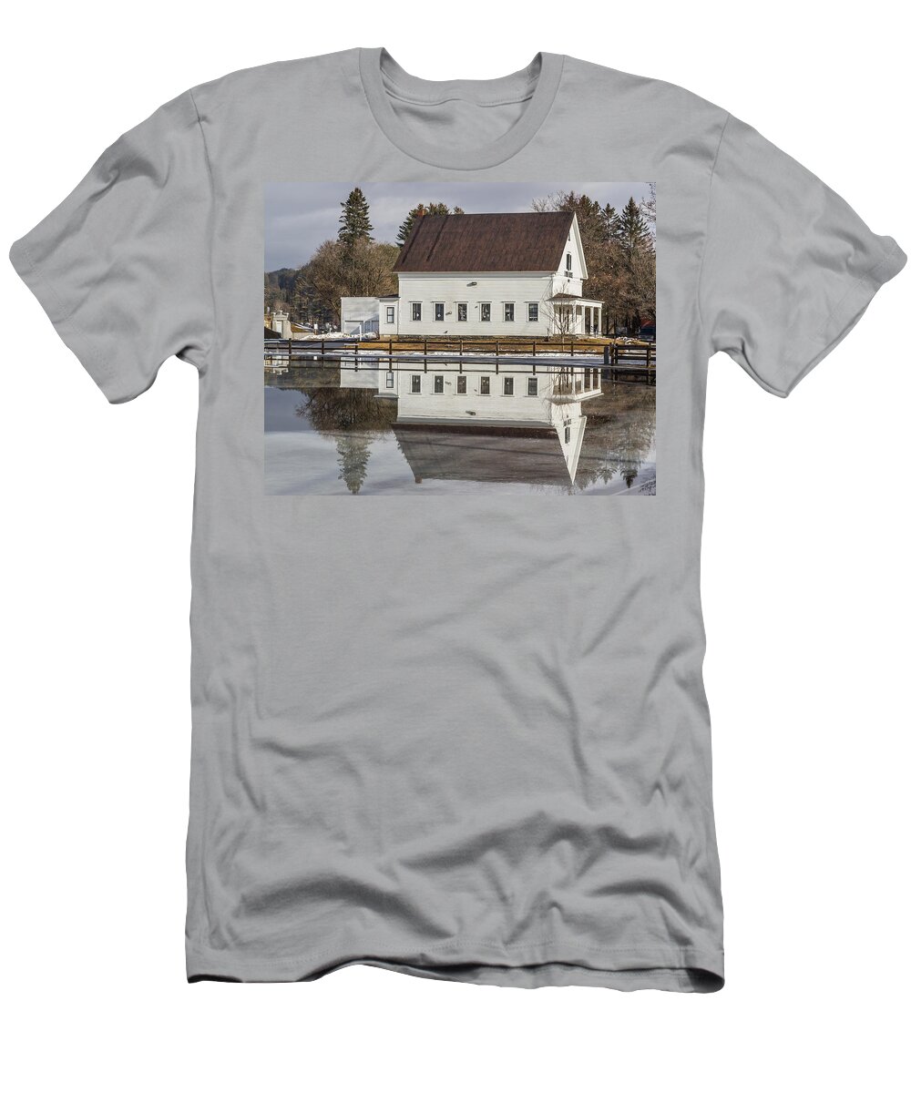 Reflection T-Shirt featuring the photograph Reflected Town House by Tim Kirchoff