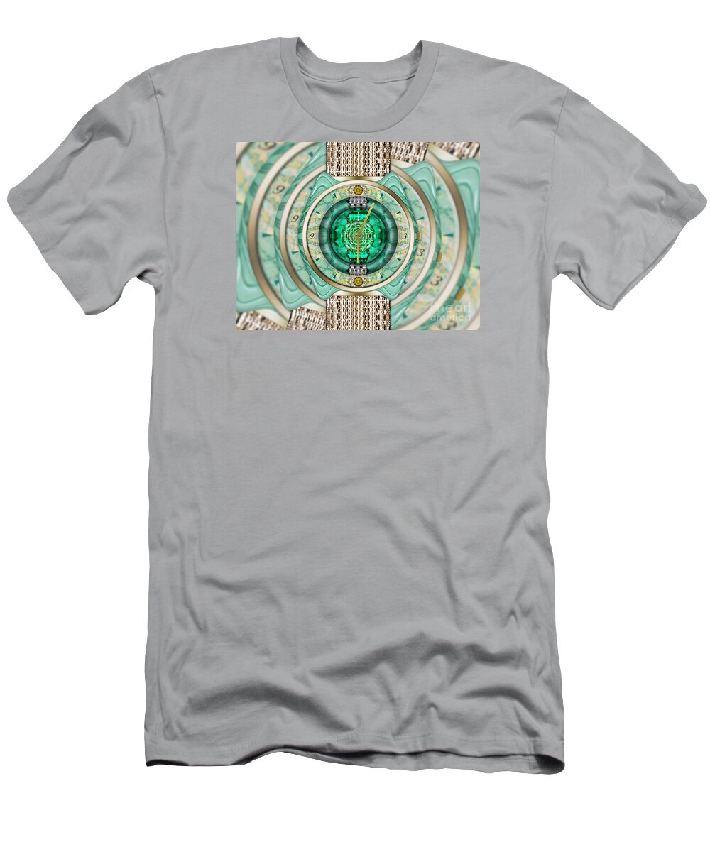 Time T-Shirt featuring the digital art Reflections of Time by Phil Perkins
