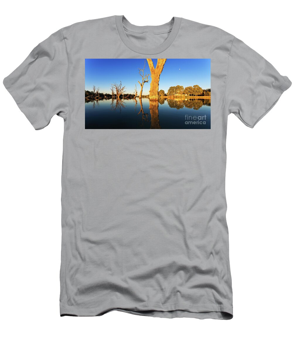 Murray River Renmark South Australia Landscape Australian T-Shirt featuring the photograph Renmark Murray River South Australia by Bill Robinson