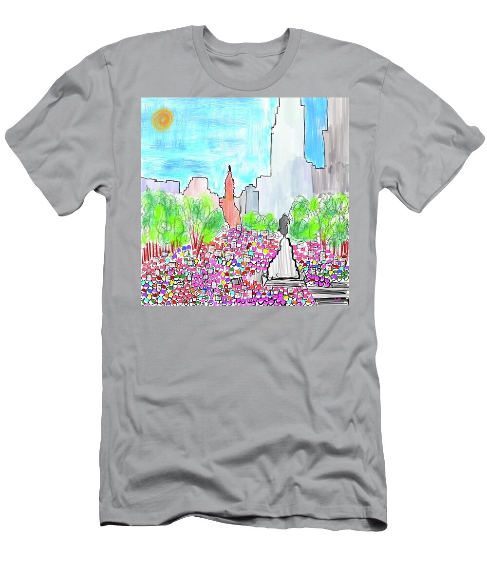 Resist 2018 T-Shirt featuring the mixed media Resist 2018 by Dora Ficher