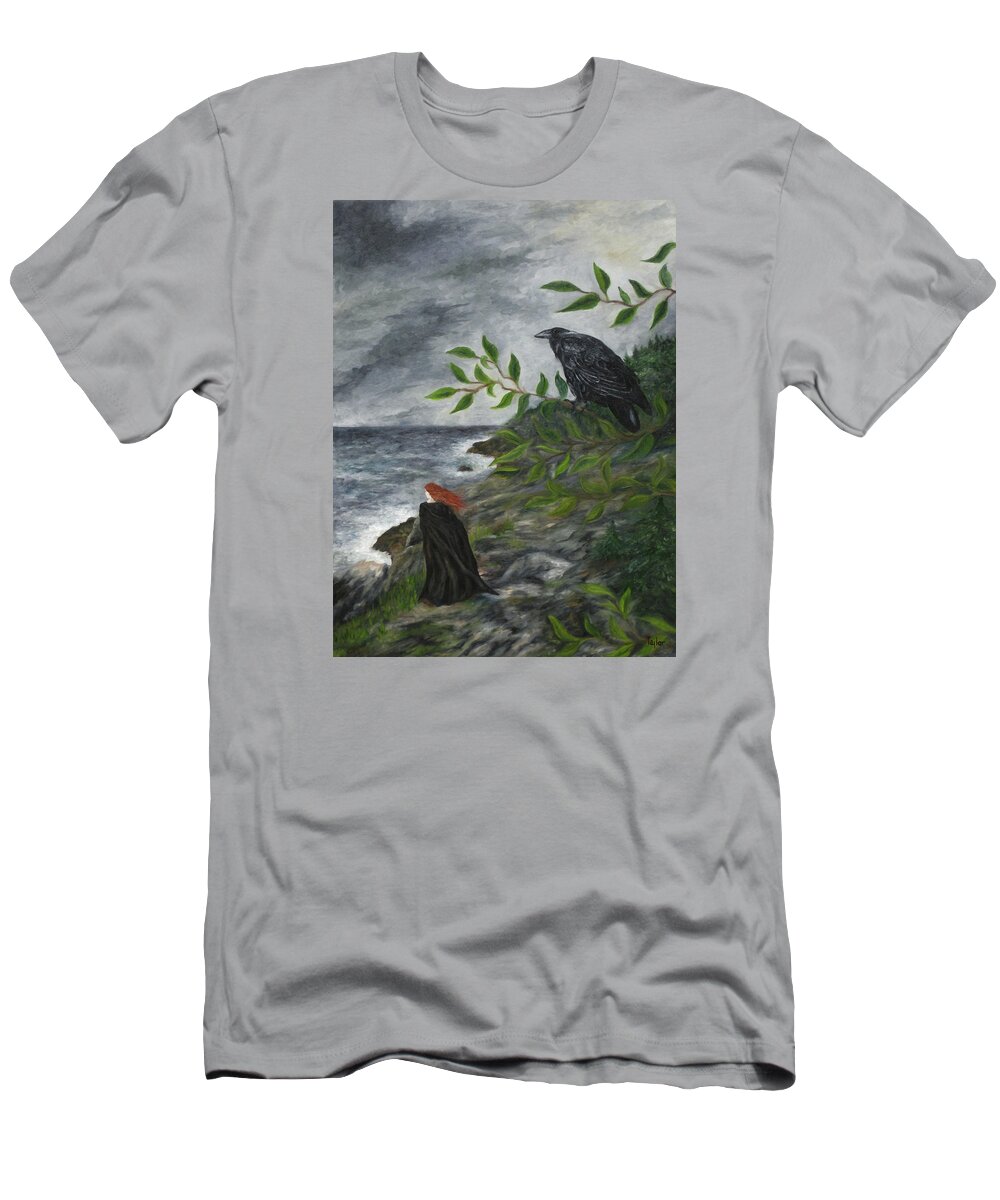 Ginger T-Shirt featuring the painting Rhinne and Nightshade by FT McKinstry